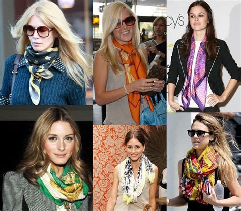 celebrities wearing hermes scarf